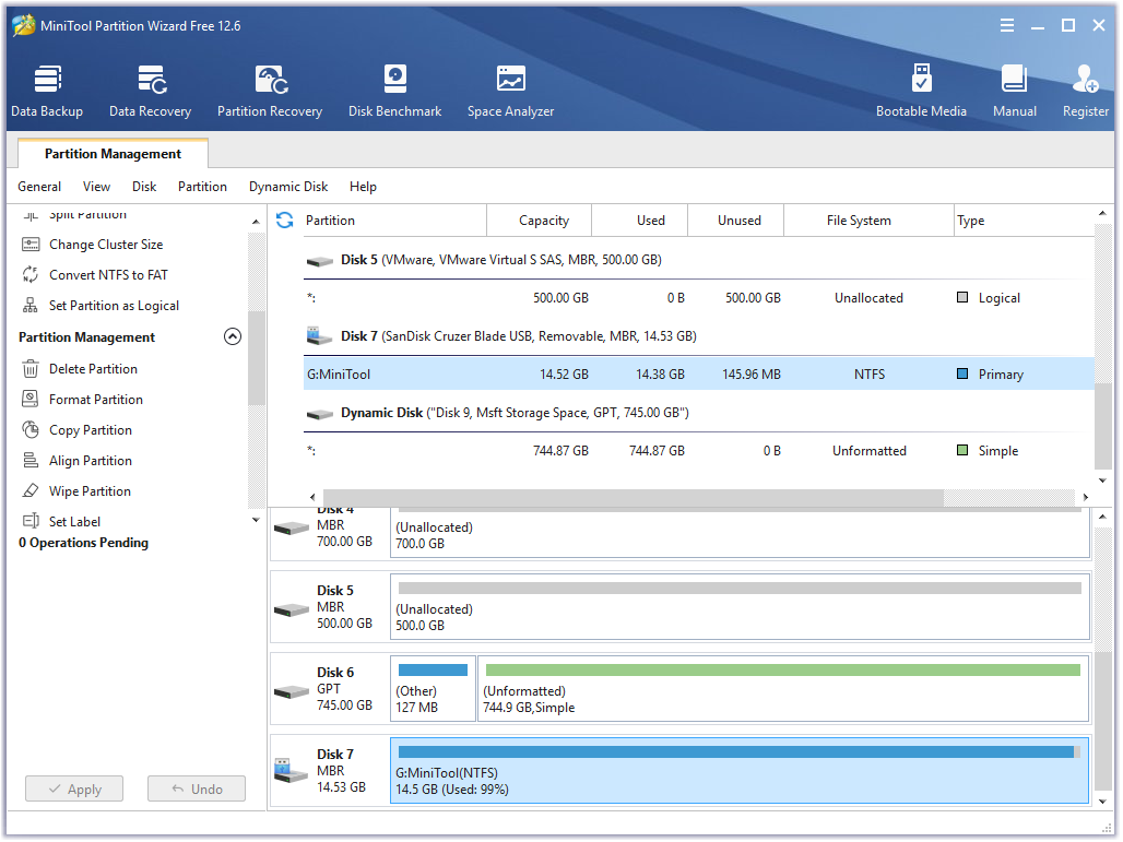 main features of MiniTool Partition Wizard