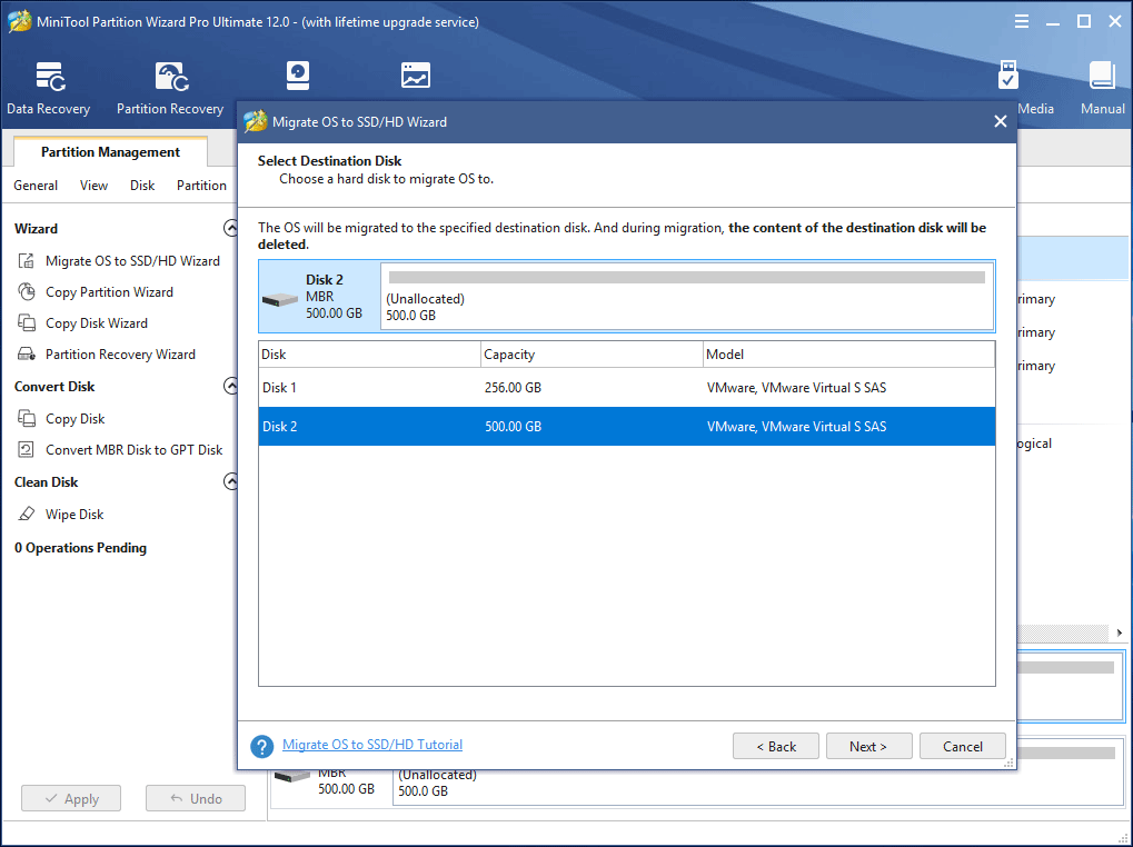 choose SSD or new hard drive as target disk for Windows 10 system migration 