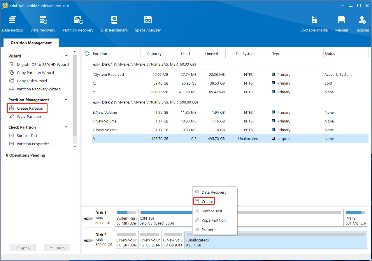 click Create Partition